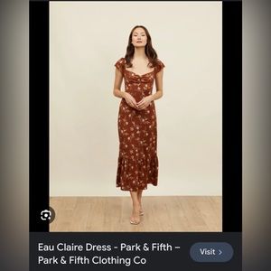 Park & Fifth Eau Claire Brown Floral Dress
